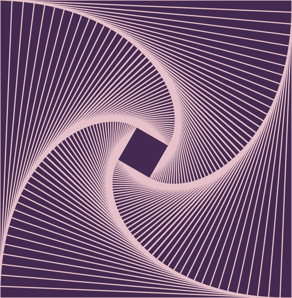 Spiral of squares